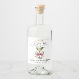 A Tiniビットより古いMartiniピンクボウ誕生日 リキュールボトルラベル