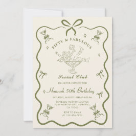 A Tiniビットより古いMartini弓50誕生日 招待状