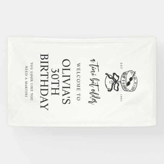 A Tiniビットより古いMartini誕生日ウェルカムバナー 横断幕 (横)