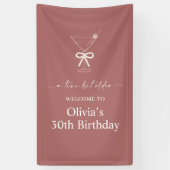 A Tiniビットより古いMartini誕生日ウェルカムバナー 横断幕 (縦)