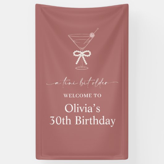 A Tiniビットより古いMartini誕生日ウェルカムバナー 横断幕 (縦)