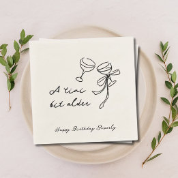 A Tiniビットより古いMartini誕生日紙ナプキン スタンダードカクテルナプキン