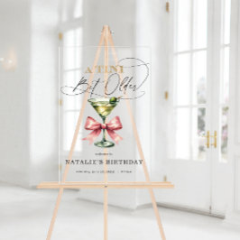 A Tiniビットより古いMartini Pink Bow Welcome アクリルサイン