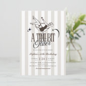 A Tiniビットより年上のエスプレッソ女の子Martini誕生日 招待状 (スタンド正面)