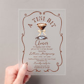 A tiniビットクローザーエスプレッソマルティーニブライダルシャワー アクリル招待状 (インサイチュ (ポータブル))