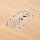 A tiniビットクローザーエスプレッソマルティーニブライダルシャワー アクリル招待状 (レイダウン)