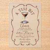 A tiniビットクローザーエスプレッソマルティーニブライダルシャワー アクリル招待状 (正面)