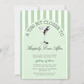 A Tiniビットクローザーカクテルグリーンブライダルシャワー 招待状 (正面)