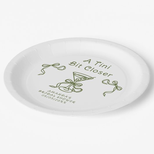 A Tiniビットクローザーブライダルシャワー ペーパープレート (アングル)