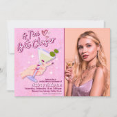 A TiniビットクローザーMartiniブライダルシャワーと写真 招待状 (正面)