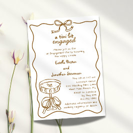 A Tiniビットハンドドロードマルティーニ婚約パーティ 招待状