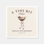 A Tiniビット古いエクスプレスソマルティニ誕生日ナプキンス スタンダードカクテルナプキン (正面)