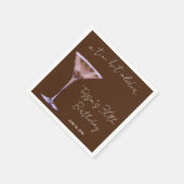 A Tiniビット古いチョコレートマルティーニをテーマにしたパーティー スタンダードカクテルナプキン (角)