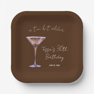 A Tiniビット古いチョコレートマルティーニをテーマにしたパーティー ペーパープレート