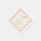 A Tiniビット古いピンクのコスモMartini誕生日パーティー スタンダードカクテルナプキン (角)