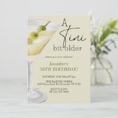 A Tiniビット古い汚れたMartini 30th誕生日パーティー 招待状 (スタンド正面)