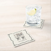 A Tiniビット古い誕生日エスプレッソ・マルティニ予測できな スクエアペーパーコースター (インサイチュ)