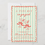 A Tiniビット婚約したヴィンテージ婚約パーティ 招待状 (正面)