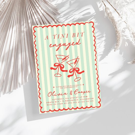 A Tiniビット婚約したヴィンテージ婚約パーティ 招待状