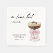 A Tiniビット年上のシックなMartini誕生日パーティー スタンダードカクテルナプキン (正面)