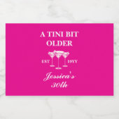 A Tiniビット年上のマルティカスタムニ誕生日パーティー リキュールボトルラベル (シングルラベル)