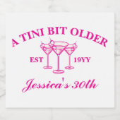 A Tiniビット年上のマルティカスタムニ誕生日パーティー リキュールボトルラベル (シングルラベル)