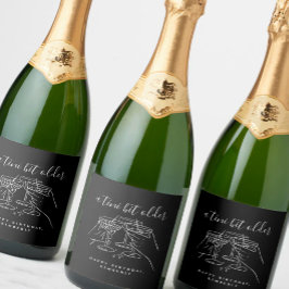 A Tiniビット年上の応援Martini誕生日パーティー スパークリングワインラベル