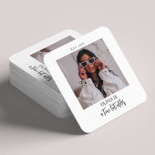 A Tiniビット年上のMartiniをテーマにしたフォトパーティーのお気に入り スクエアペーパーコースター