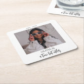 A Tiniビット年上のMartiniをテーマにしたフォトパーティーのお気に入り スクエアペーパーコースター (アングル)