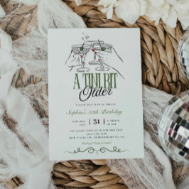 A Tiniビット年上のMartiniオリーブカクテル誕生日 招待状