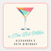 A Tiniビット年上のMartiniテーマレトロ30th Birthday