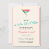 A Tiniビット年上のMartiniテーマレトロ30th Birthday 招待状 (正面)