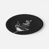 A Tiniビット年上のMartini誕生日パーティブラック ペーパープレート (アングル)