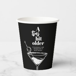 A Tiniビット年上のMartini誕生日パーティブラック 紙コップ