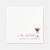 A Tiniビット年上エスプレッソMartini誕生日パーティー スタンダードカクテルナプキン (正面)