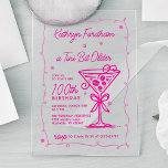 A Tiniビット年上エスプレッソMartini 100誕生日 アクリル招待状<br><div class="desc">まお洒落た、このエスプレッソフェミニンマルティーニテーマ誕生日の招待状は、大きなピンクのドードルマーティーニとフレームを備えている。すべての文字が編集可能。</div>