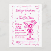 A Tiniビット年上エスプレッソMartini 19誕生日 インビテーションポストカード (正面)