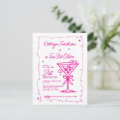 A Tiniビット年上エスプレッソMartini 21歳の誕生日 インビテーションポストカード (スタンド正面)