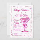 A Tiniビット年上エスプレッソMartini 30歳の誕生日 招待状 (正面)