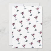 A Tiniモダンビット年上のMartiniさくらんぼ誕生日 招待状 (裏面)