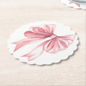 A Tini Baby Girl Bow ペーパーコースター (アングル)
