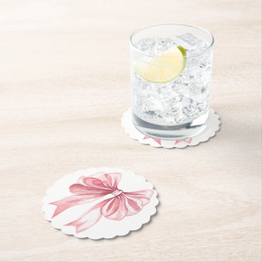 A Tini Baby Girl Bow ペーパーコースター (インサイチュ)