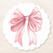 A Tini Baby Girl Bow ペーパーコースター (正面)