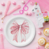 A Tini Baby Girl Bow ペーパープレート (パーティー)