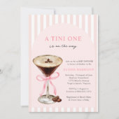 A Tini Baby on the Way ガール ベイビーシャワー 招待状 (正面)