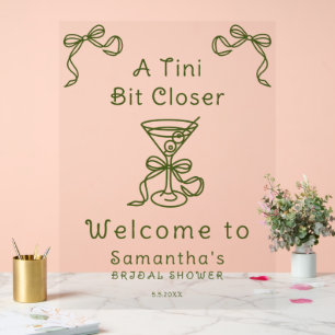 A Tini Bit Closerブライダルシャワーへようこそ アクリルサイン