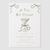 A Tini Bit Closer ブライダルシャワー ベラム紙招待状 (正面)
