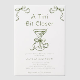 A Tini Bit Closer ブライダルシャワー ベラム紙招待状