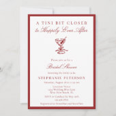 A Tini Bit Closer Old Money Martini Bridal Shower 招待状 (正面)