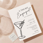 A Tini Bit Engaged Modern Martini Bridal Shower 招待状